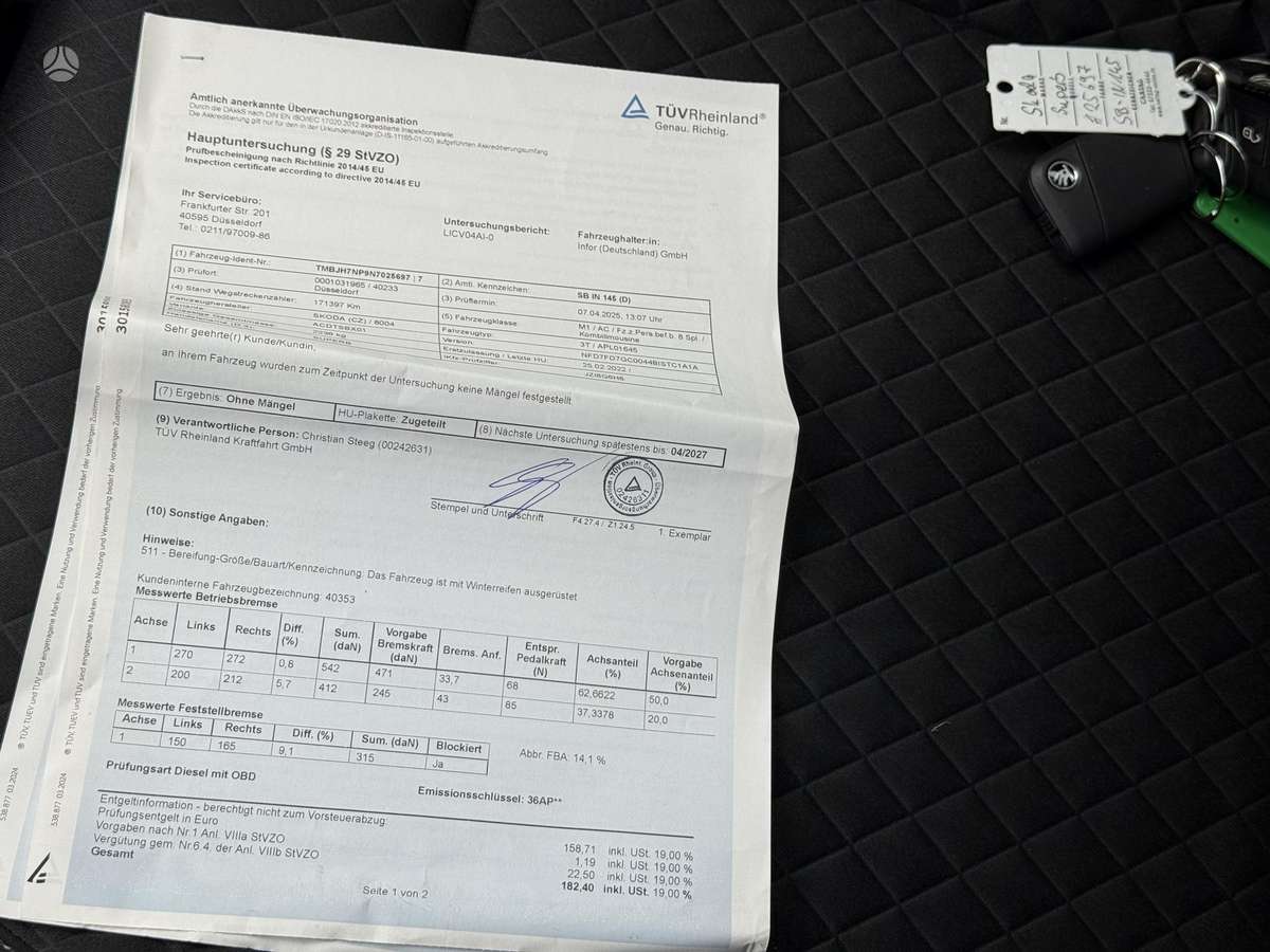 Skoda Superb, 2.0 l., wagon
