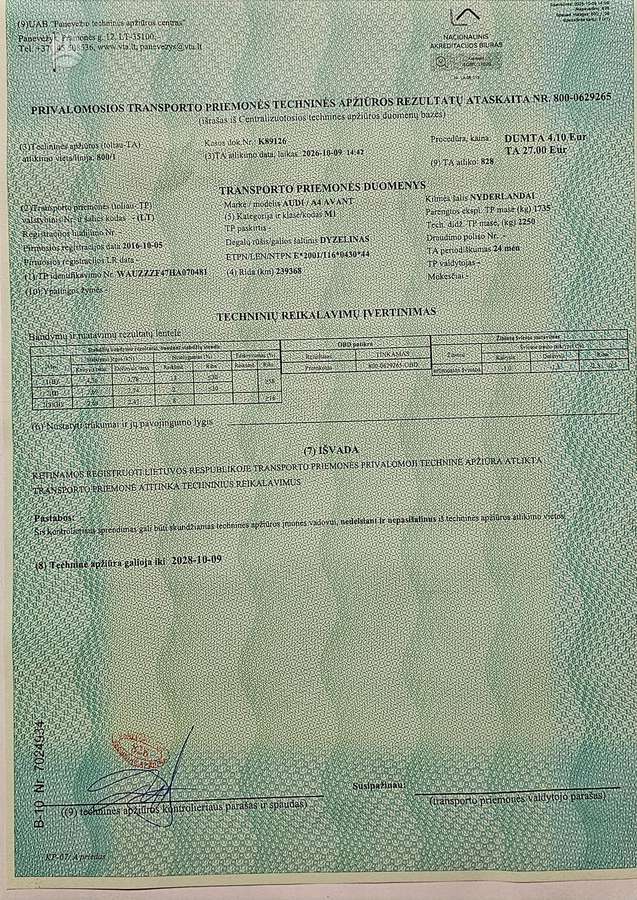 Audi A4, 3.0 l., universalas