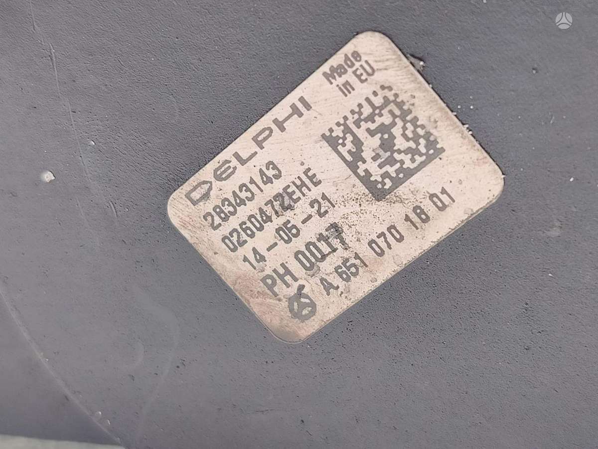 Mercedes-Benz E klasė, A6510701801, injection system