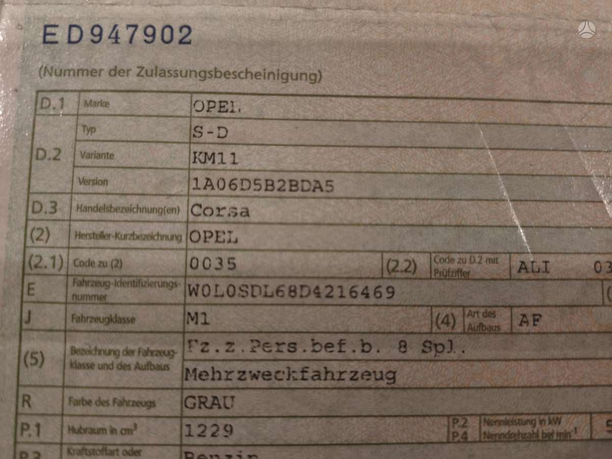 Opel Corsa, 1.2 l., hatchback