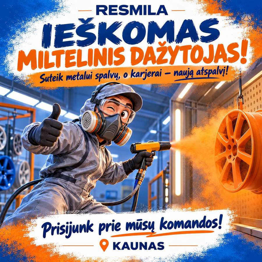 Ratlankių dažymas - smėliavimas