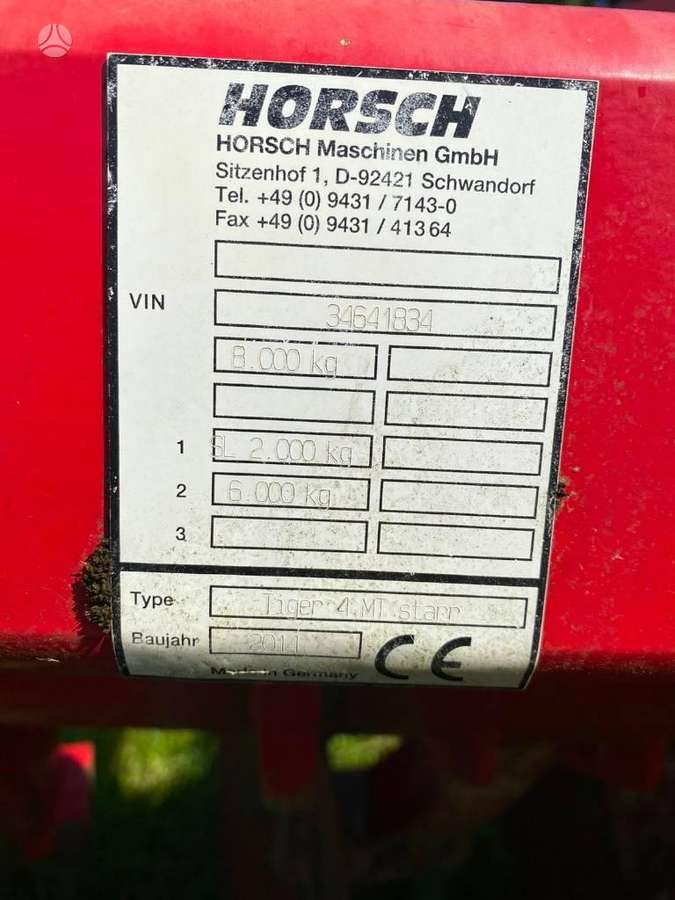 Horsch Tiger 4MT, kultivatoriai,akėčios