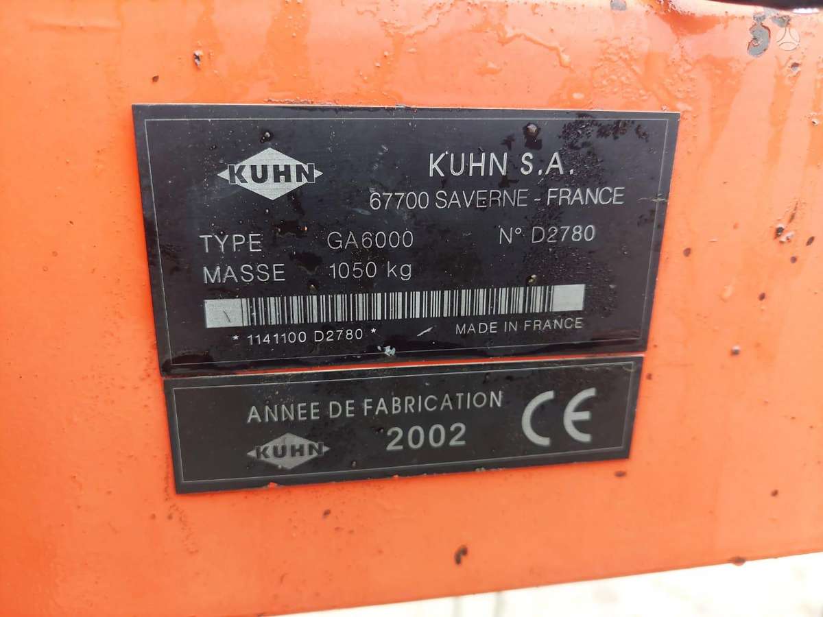 Kuhn GA 6000, grėbliai