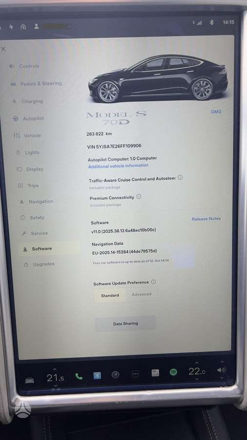 Tesla Model S, 70 kWh, hečbekas