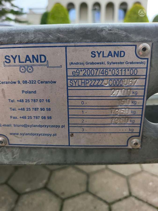 Syland HP2, passenger car trailers
