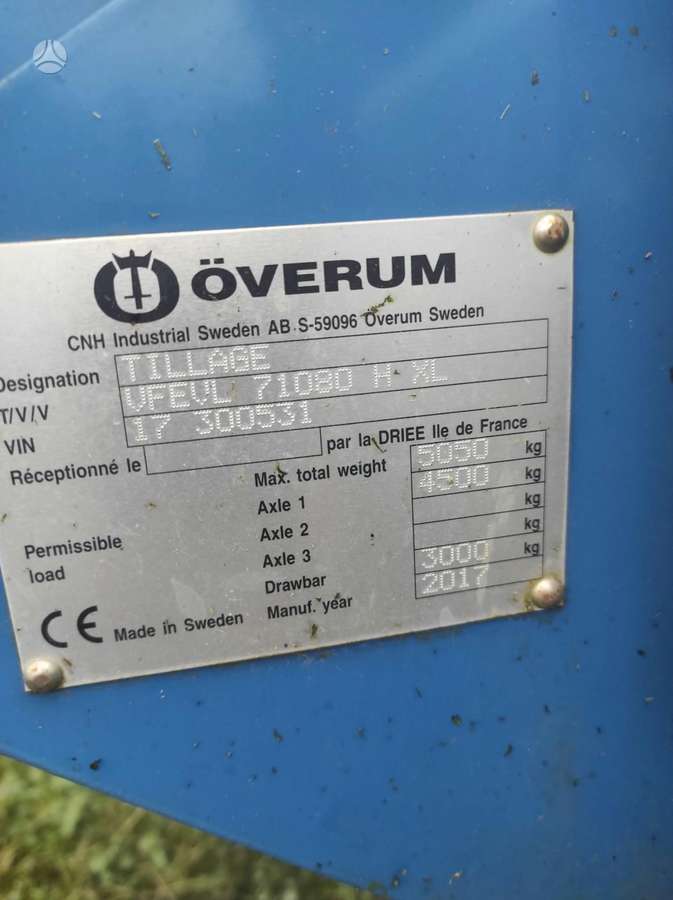 Överum Vari-Flex EVL 71080 H XL, плуги