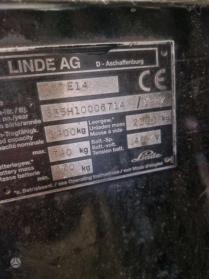 Linde E14, forklifts