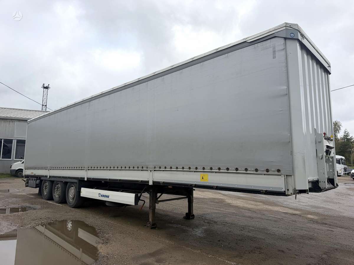 Krone TIR (Два подъемных моста), curtainsider with dropside
