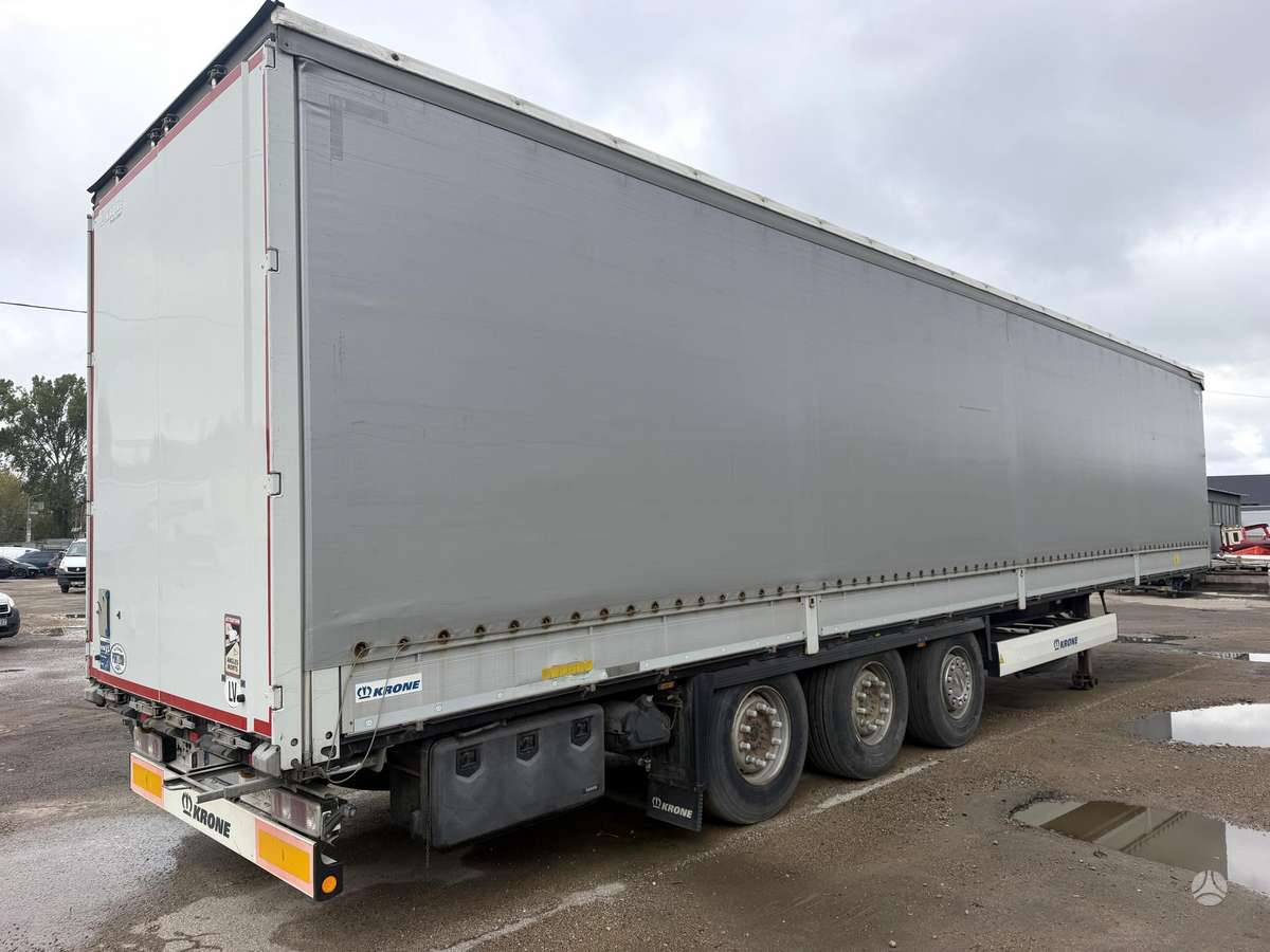 Krone TIR (Два подъемных моста), curtainsider with dropside
