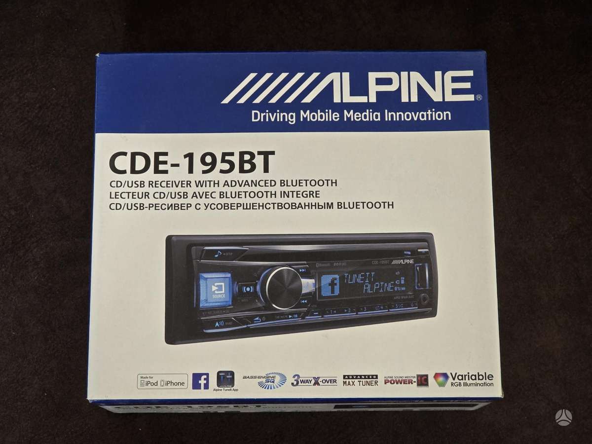 Alpine CDE-195BT, cd / mp3 grotuvai