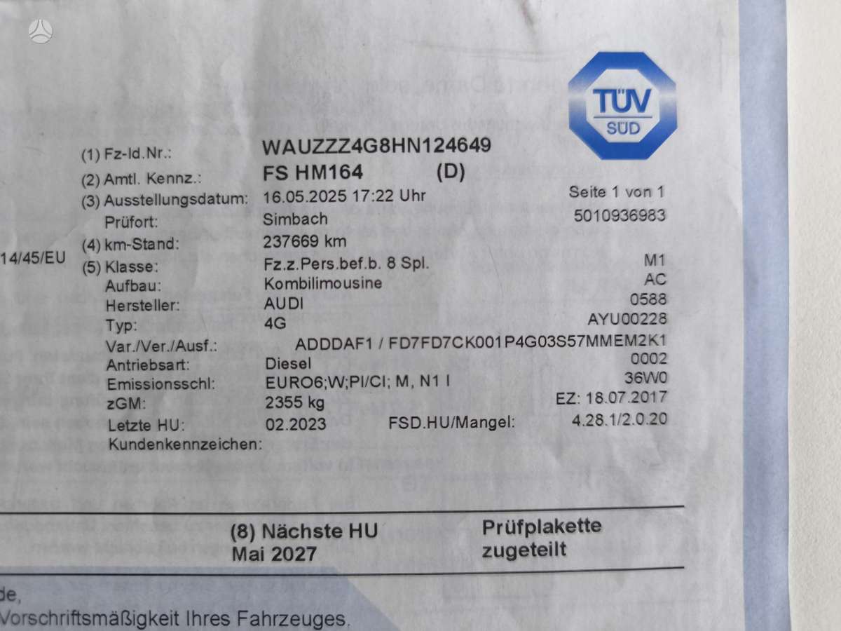 Audi A6, 2.0 l., wagon
