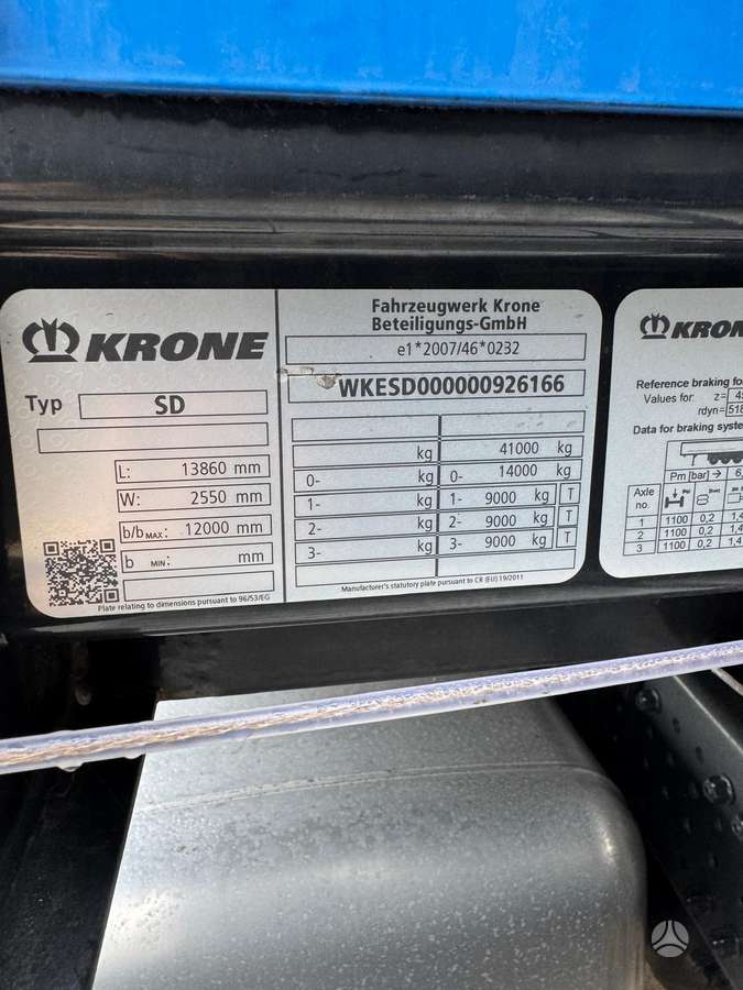 Krone SD, пологовые / тентовые