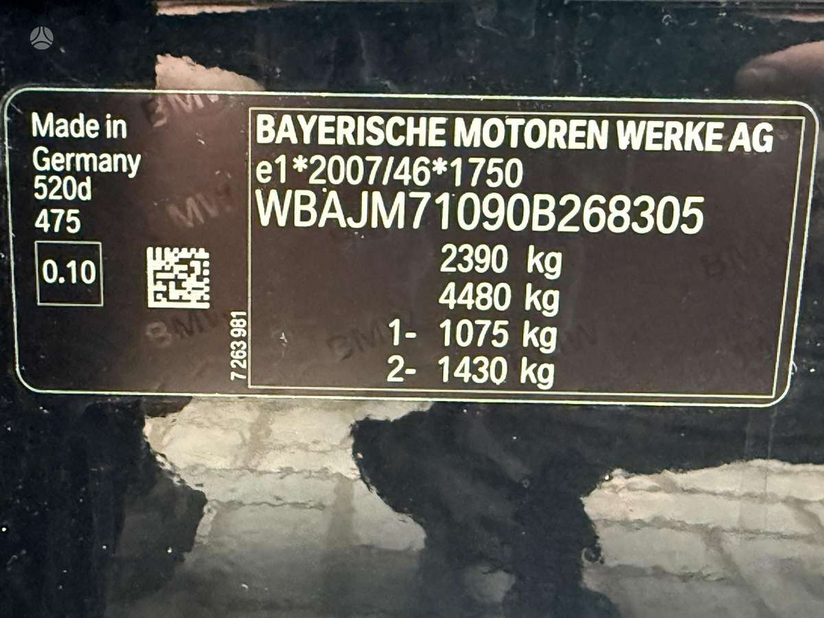 BMW 520, 2.0 l., universalas