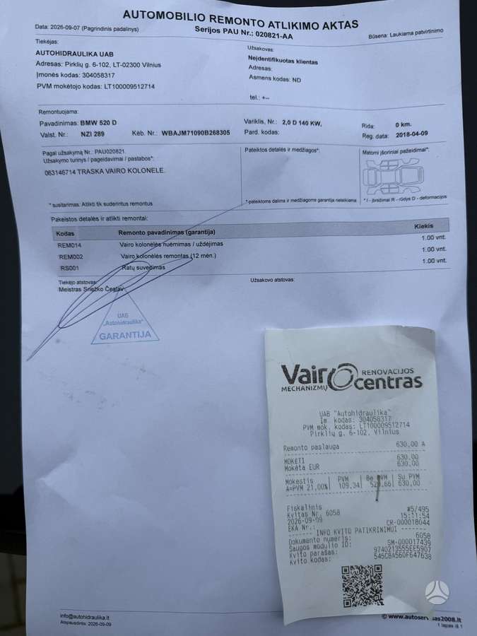 BMW 520, 2.0 l., universalas