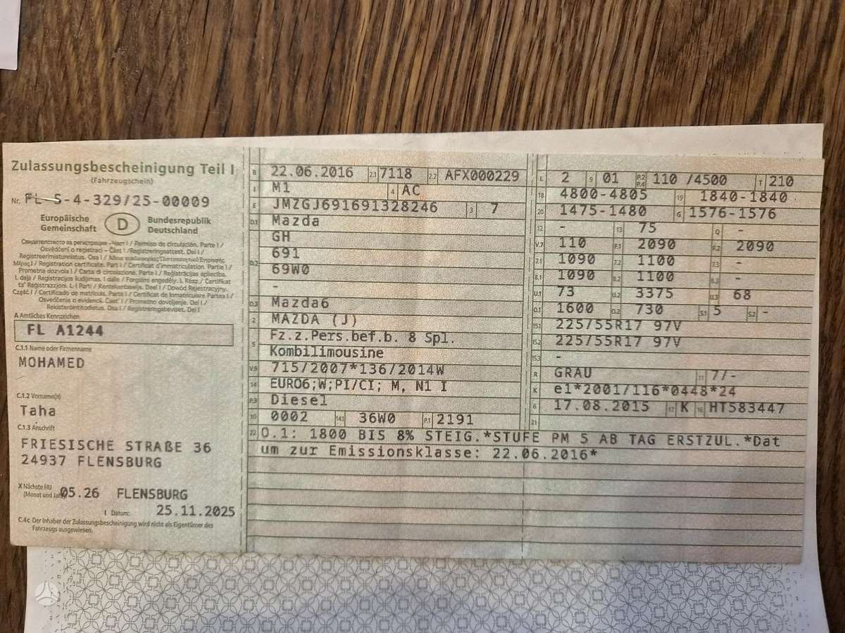 Mazda 6, 2.2 l., Универсал