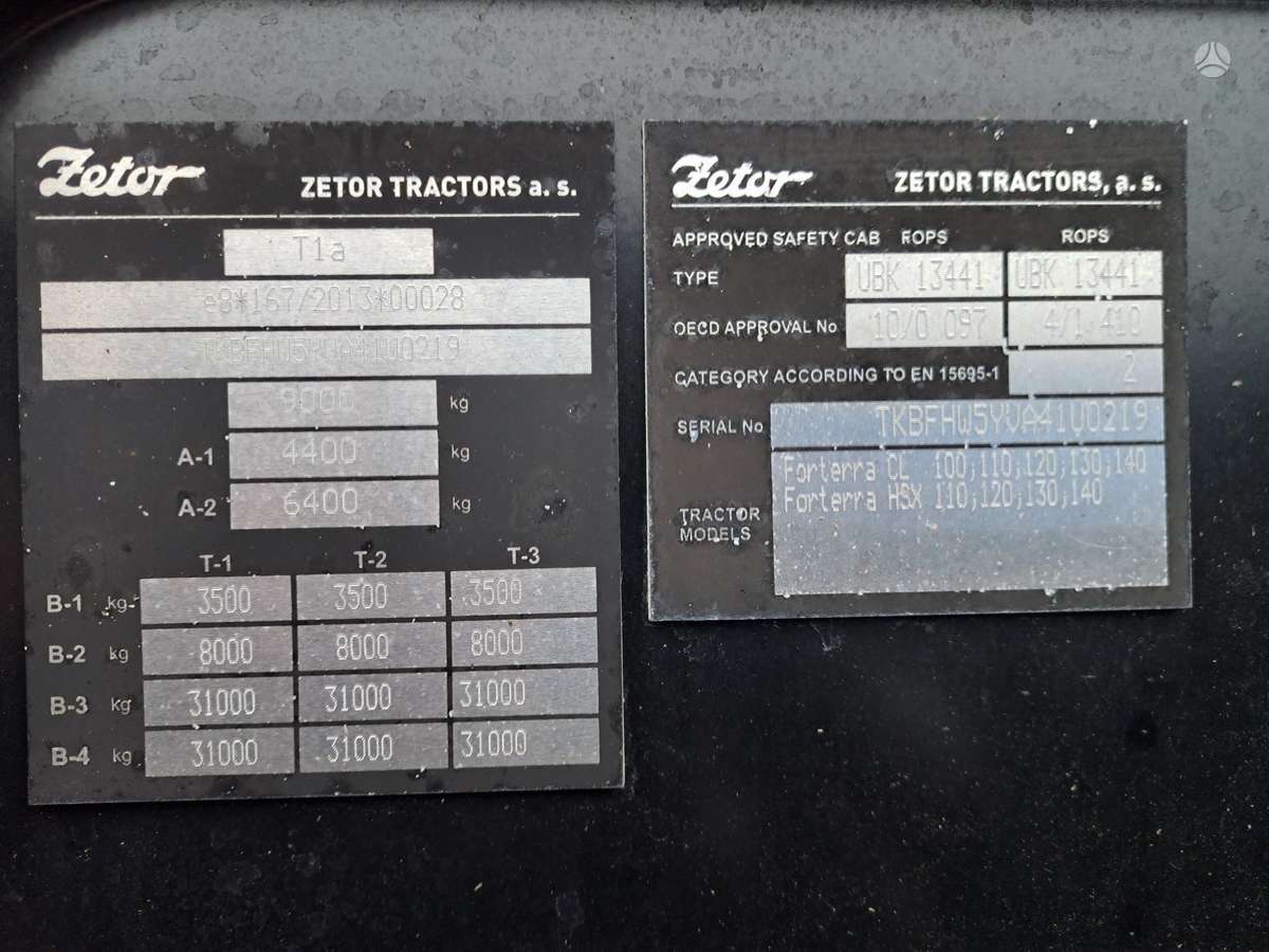 Zetor Forterra 140 HSX, тракторы