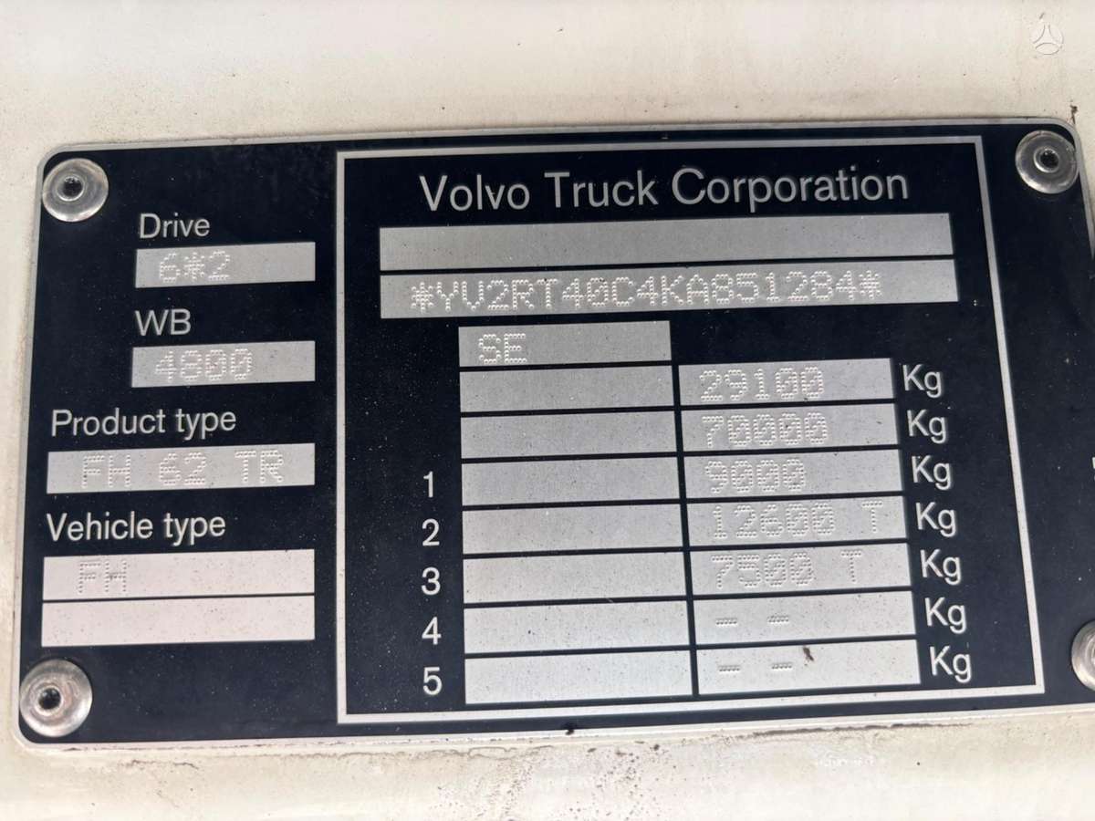 Volvo FH500, шасси