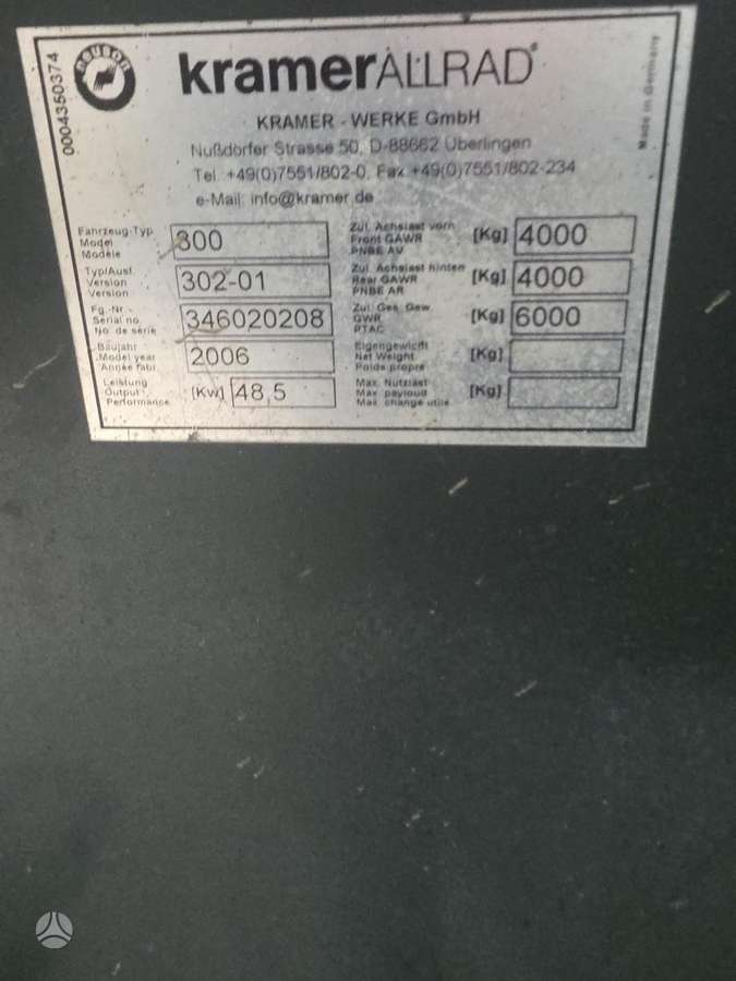 Kramer Kramer Allred 300, frontal loader