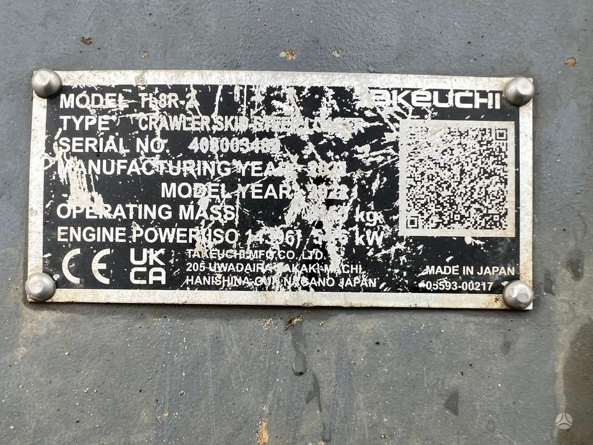 Takeuchi TL8R2, mini krautuvai