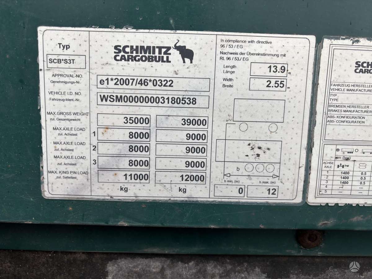 Schmitz MEGA, пологовые / тентовые