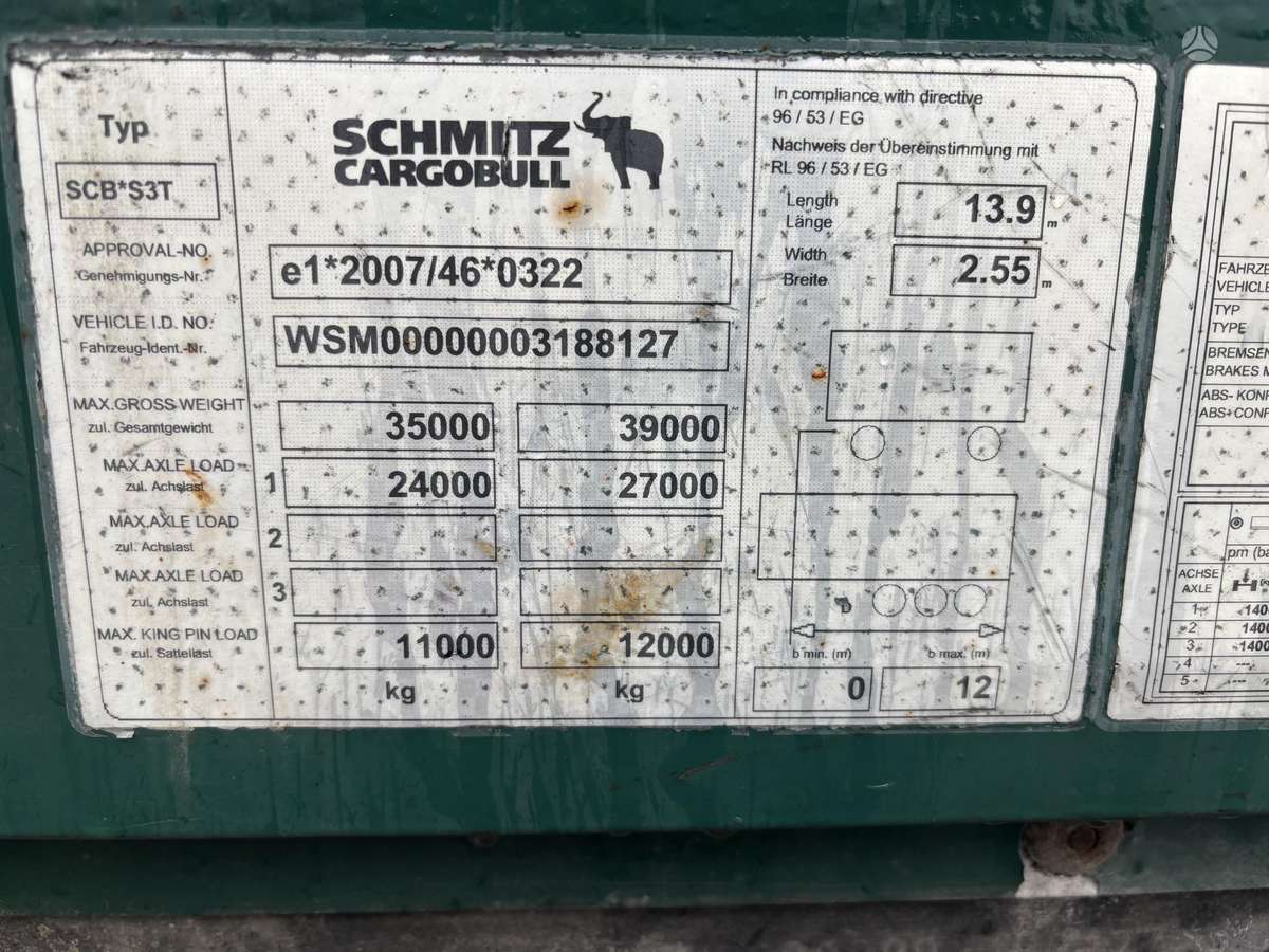 Schmitz MEGA, curtain / tarpaulin