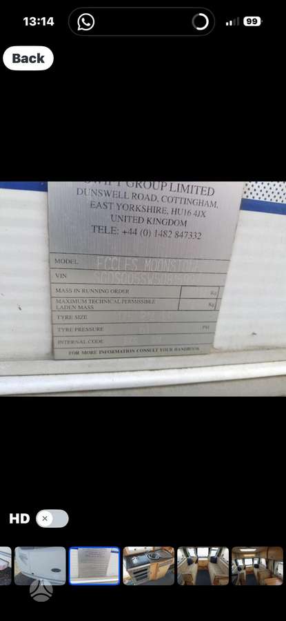 Swift Accles Moonstone, caravans