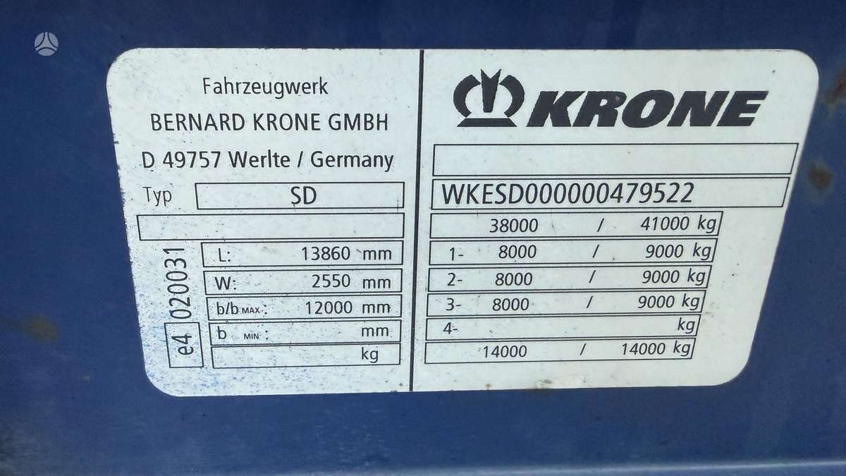 Krone SD, užuolaidinės / tentinės