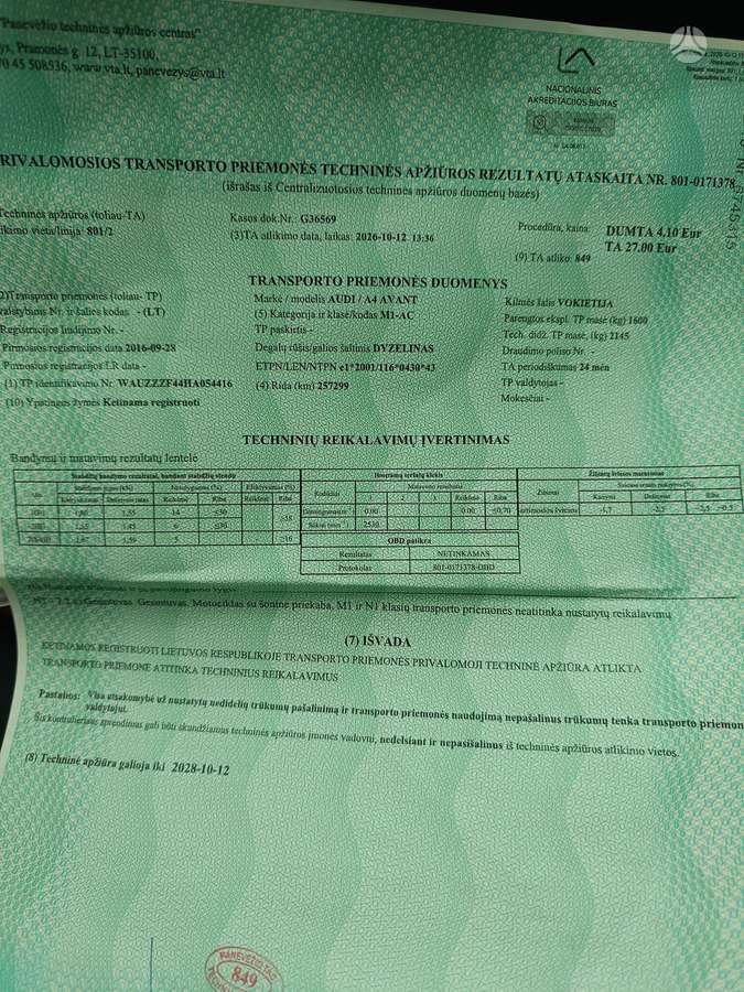 Audi A4, 2.0 l., universalas