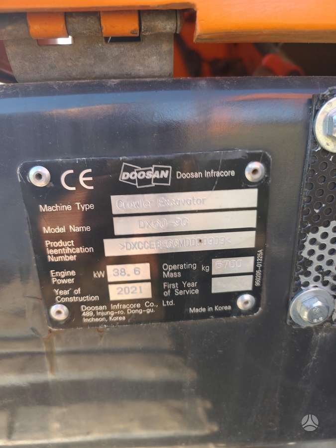 Doosan 5700, mini ekskavatoriai