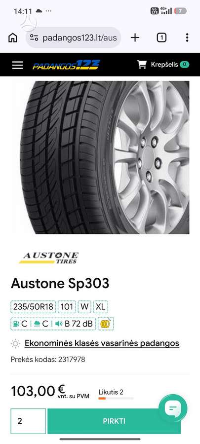 Austone, summer 235/50 R18