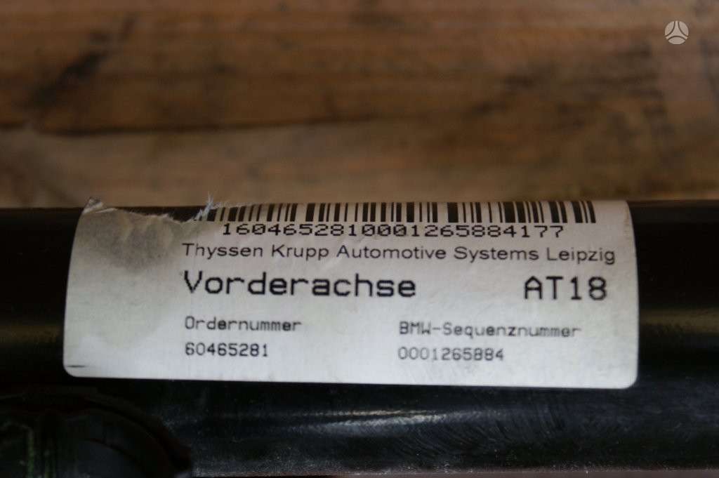 BMW 1 serija, 6851563, детали шасси