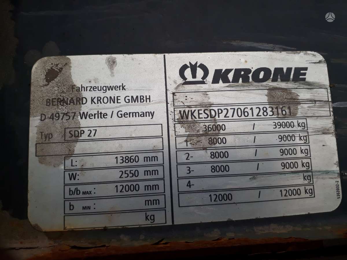 Krone SDP 27, curtain / tarpaulin