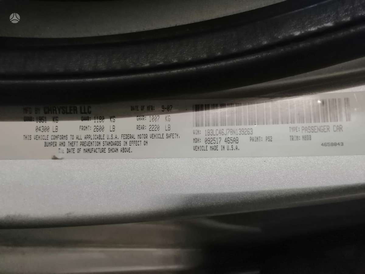 Dodge Avenger Uab dauknora telefonas pasiteirauti 37060290659 elektronini