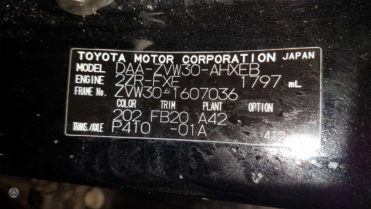 Toyota Prius Dalimis is anglijos