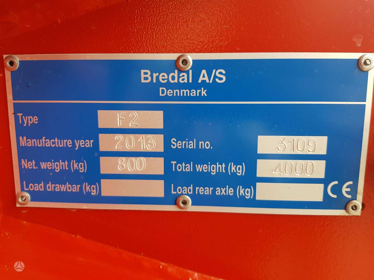 Bredal F2 1500, barstytuvai