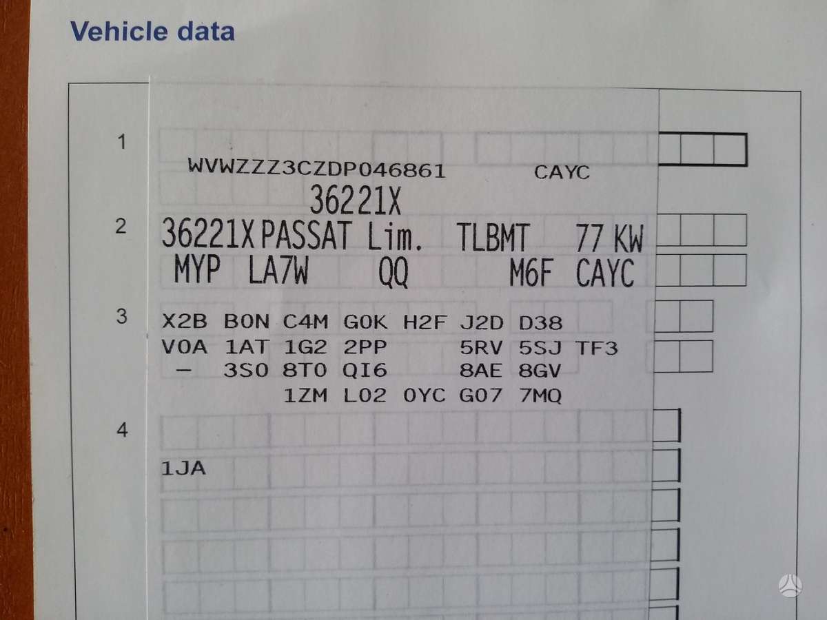 Volkswagen Passat по частям. Anglas dalimis