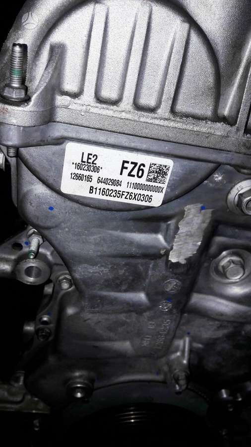 Chevrolet Cruze, B14XFT, variklio detalės