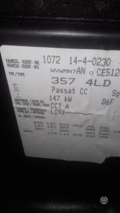 Volkswagen Passat CC for parts