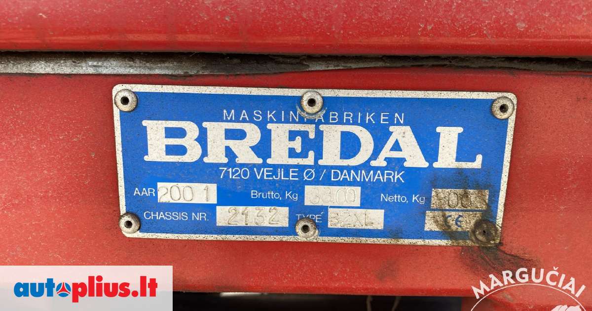 Bredal B2XL, 1900 ltr., tręšimo technika 2001 m., | A25536039