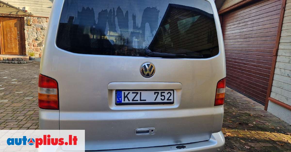 Auto Multikas Volkswagen Multivan, 2.5 l., keleivinis mikroautobusas 2009-01 m ...