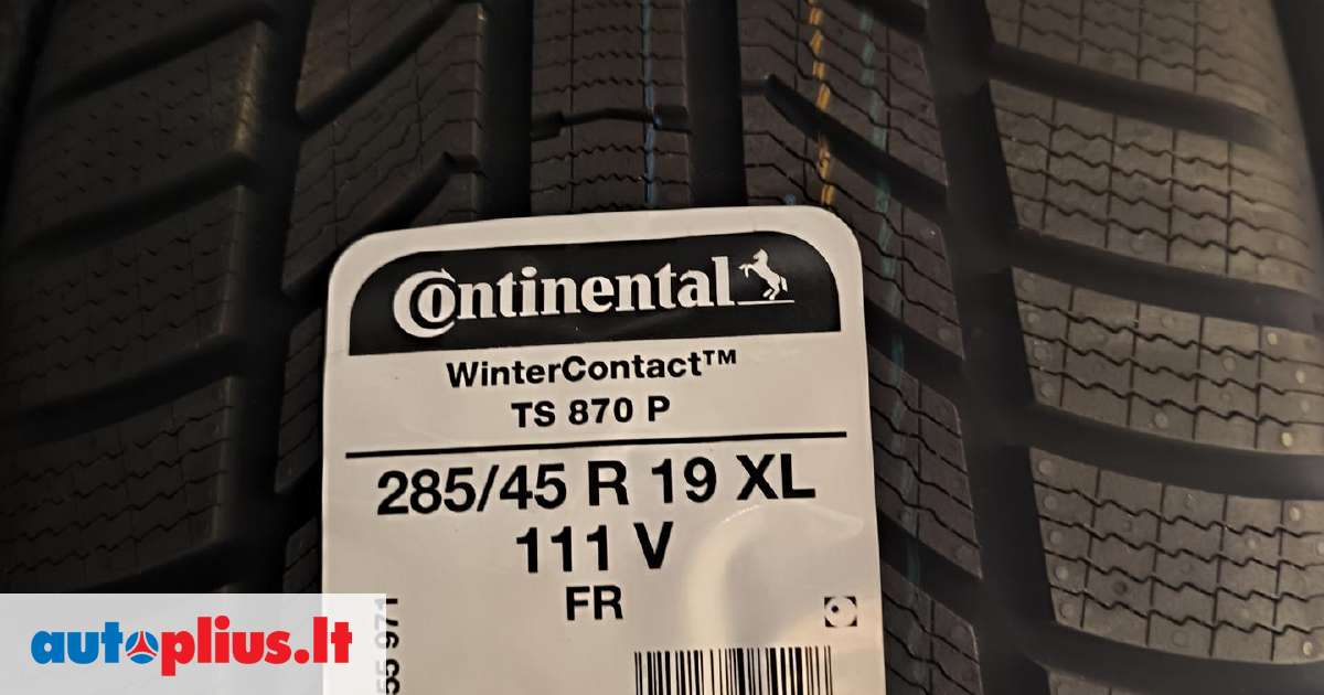 Continental WinterContact TS 870 P iemin s 285 45 R19 A31925311 Continental WinterContact TS 870 P iemin s 285 45 R19 A31925311