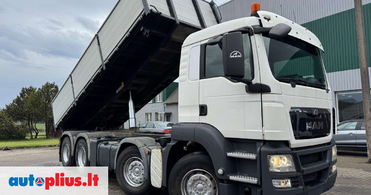 MAN TGS 35.480 8x4 3 side tipper, savivarčiai 2013-10 m., | A32795102